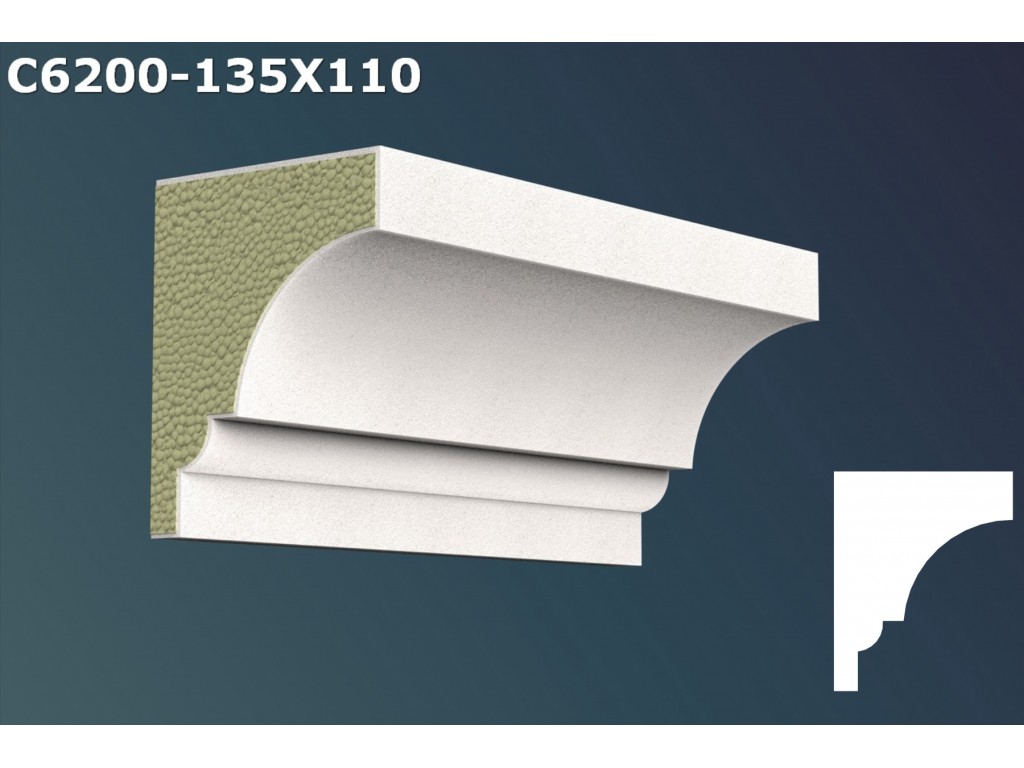 Cornisa decorativa din polistiren JC002 - 13.5x11x200cm