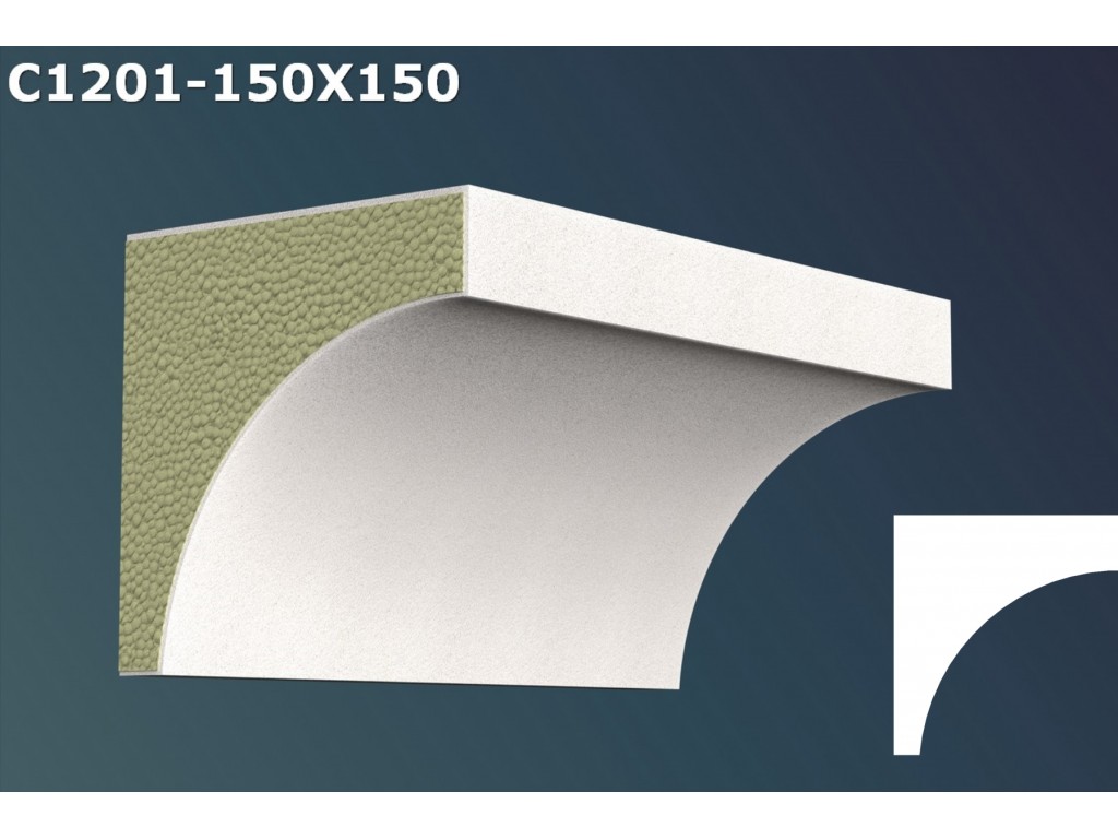 Cornisa decorativa din polistiren JC003 - 15x15x200cm