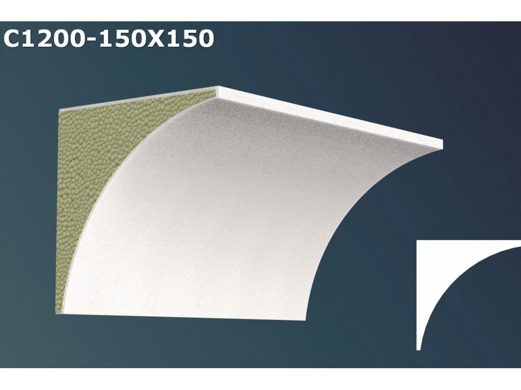 Cornisa decorativa din polistiren JC003 - 15x15x200cm