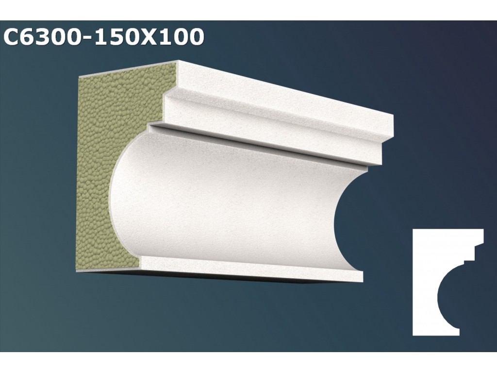 Cornisa decorativa din polistiren JC004 - 15x10x200cm