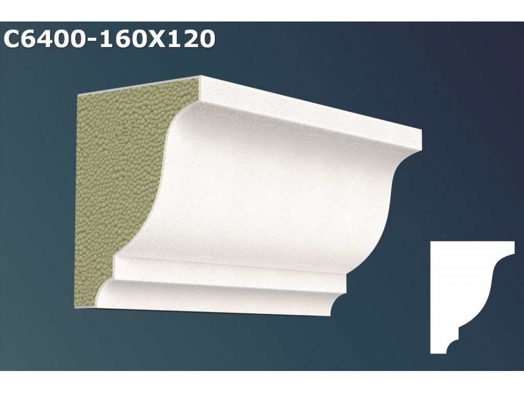 Cornisa decorativa din polistiren JC005 - 16x12x200cm