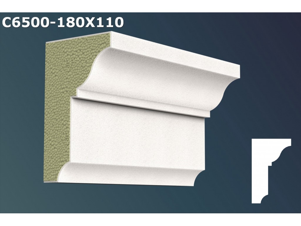 Cornisa decorativa din polistiren JC006 - 18x11x200cm