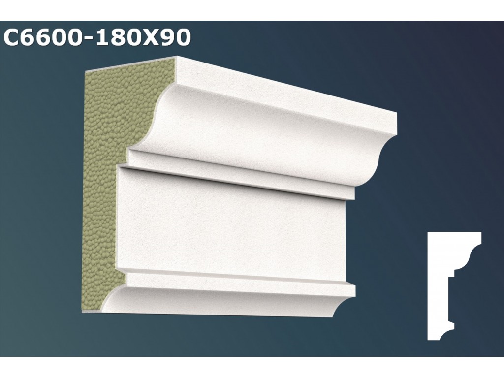 Cornisa decorativa din polistiren JC007 - 18x9x200cm
