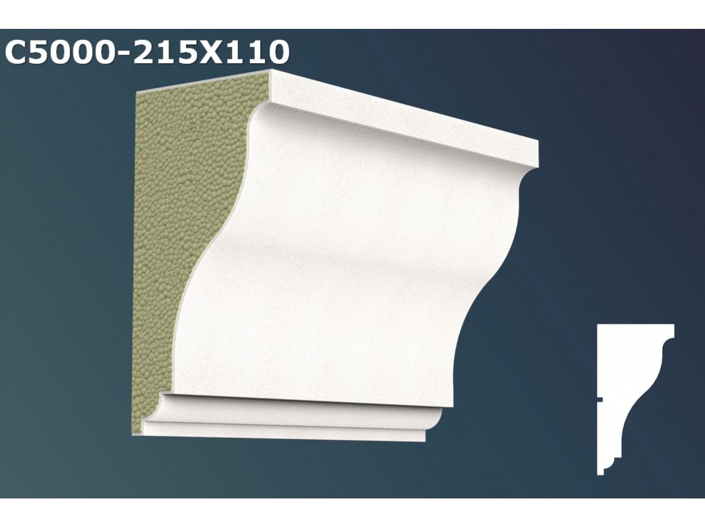 Cornisa decorativa din polistiren JC010 - 21.5x11x200cm