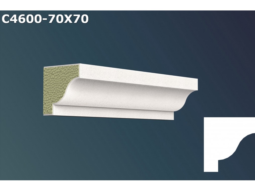 Cornisa decorativa din polistiren JC011 - 7x7x200cm