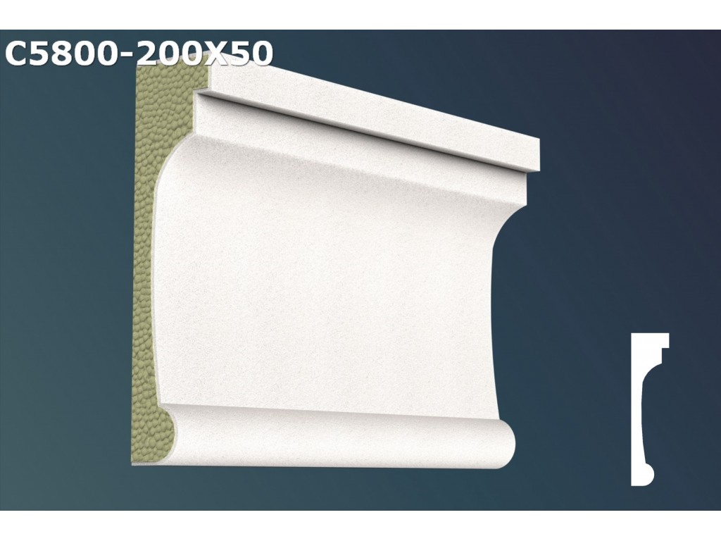 Cornisa decorativa din polistiren JC018 - 20x5x200cm