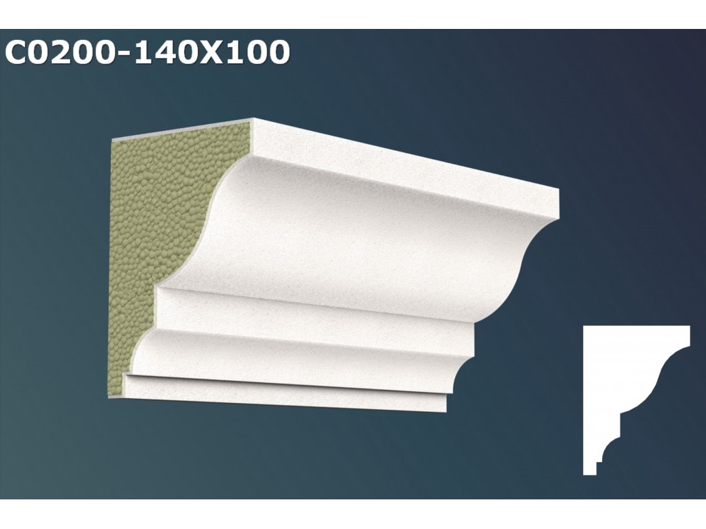 Cornisa decorativa din polistiren JC022- 14x10x200cm