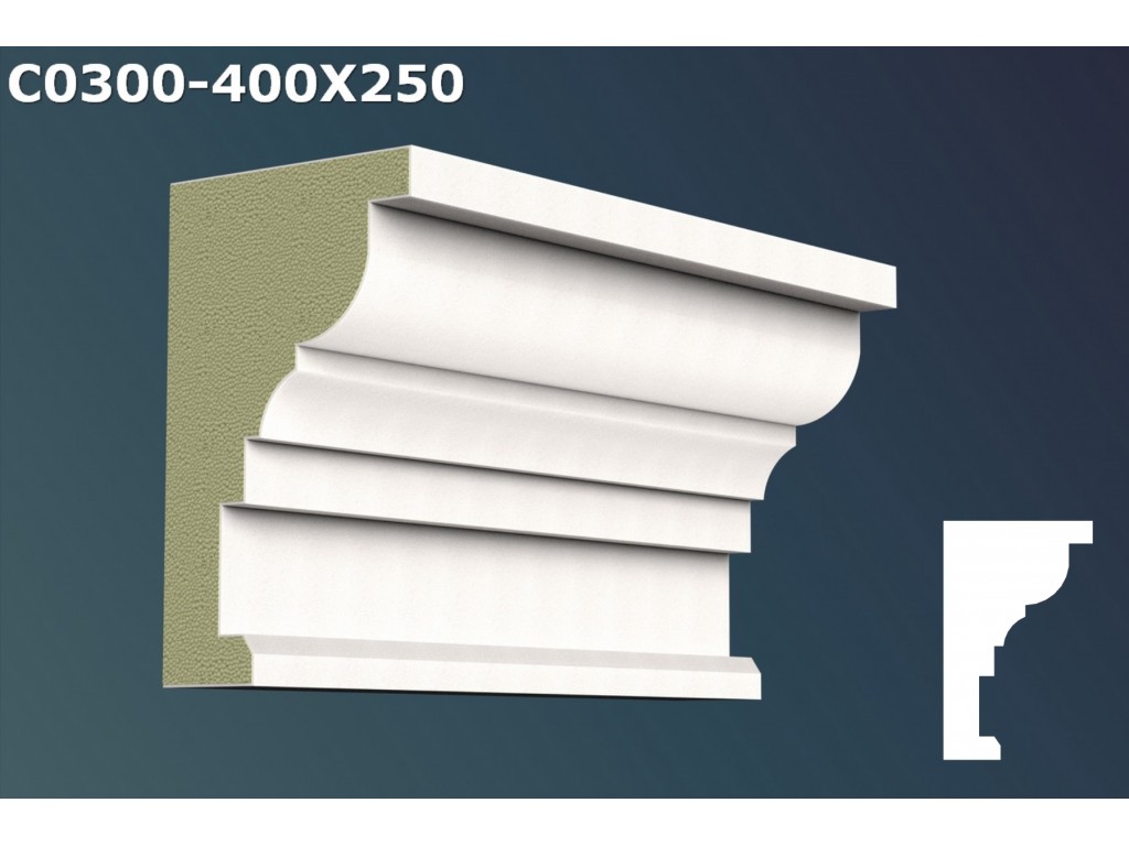 Cornisa decorativa din polistiren JC023- 40x25x200cm