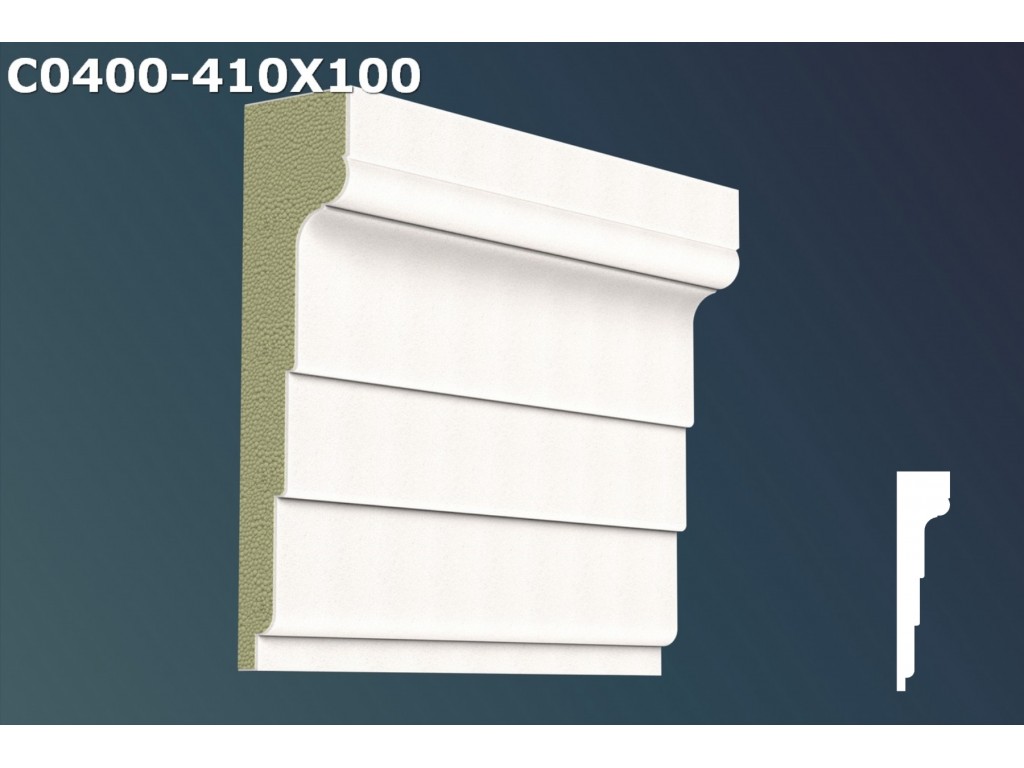 Cornisa decorativa din polistiren JC024 - 41x10x200cm