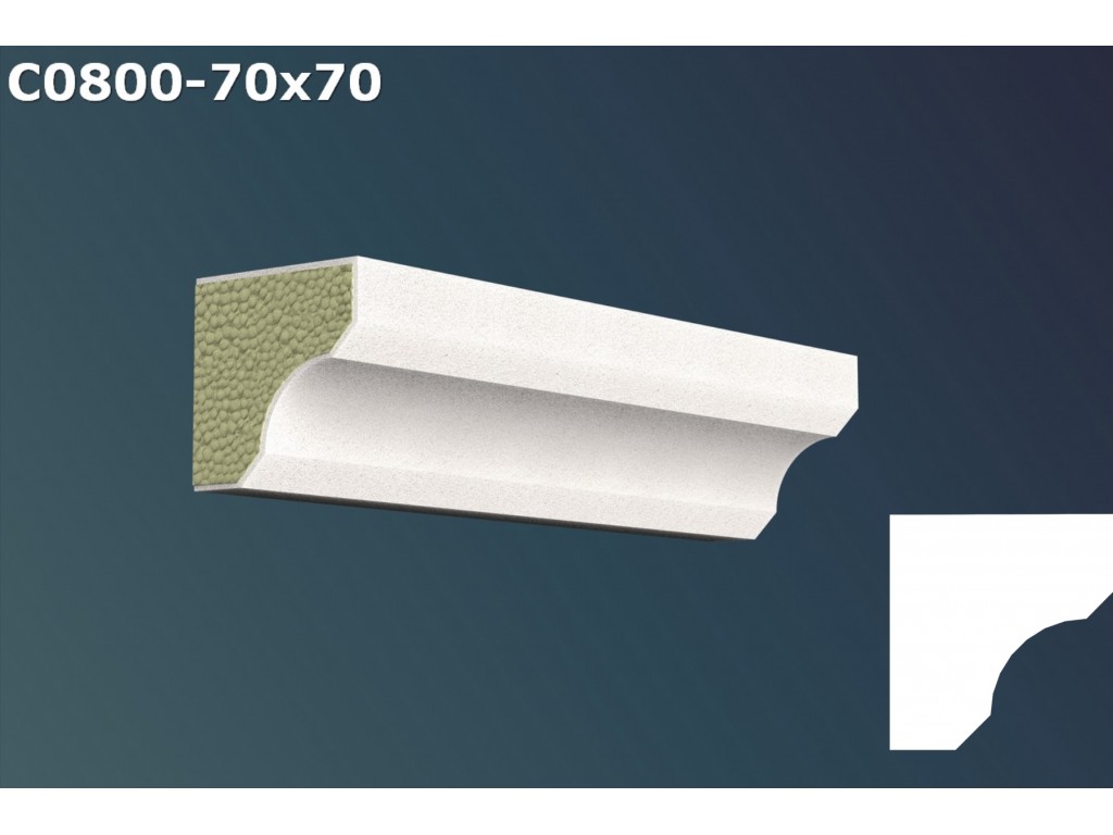 Cornisa decorativa din polistiren JC028 - 7x7x200cm