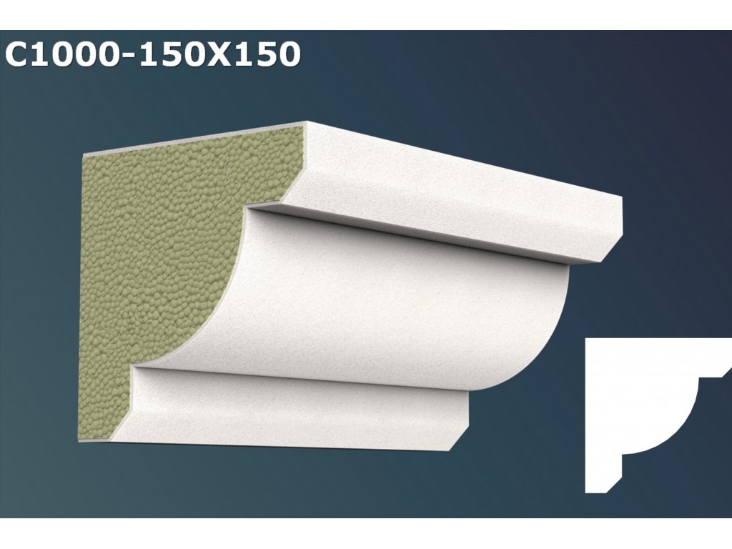 Cornisa decorativa din polistiren JC030 - 15x15x200cm
