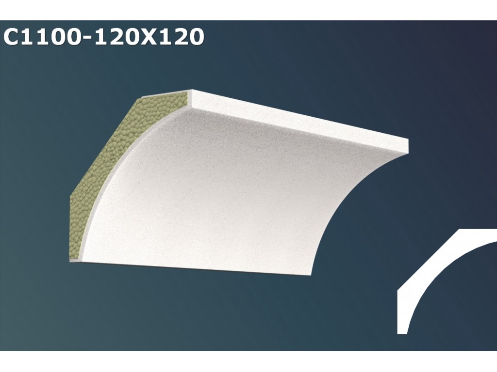 Cornisa decorativa din polistiren JC031 - 12x12x200cm