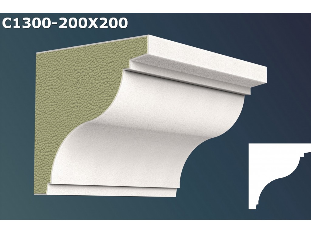 Cornisa decorativa din polistiren JC032 - 20x20x200cm