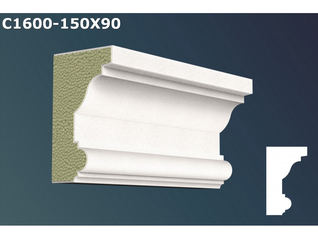 Cornisa decorativa din polistiren JC035 - 15x9x200cm