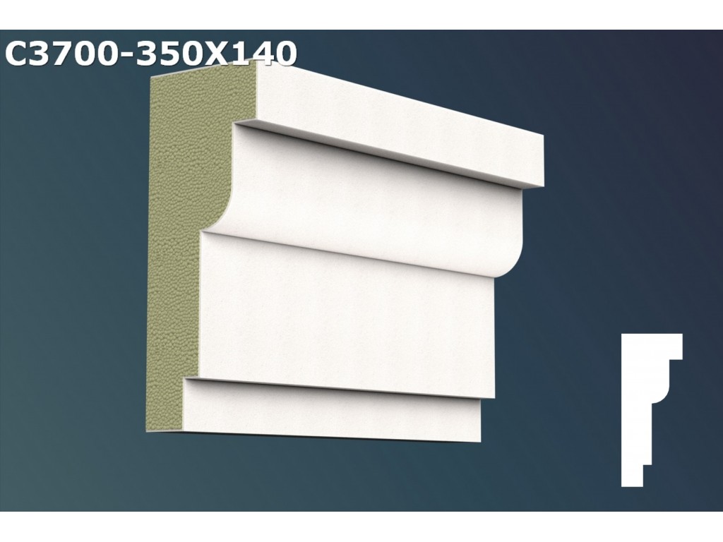 Cornisa decorativa din polistiren JC055 - 35x14x200cm