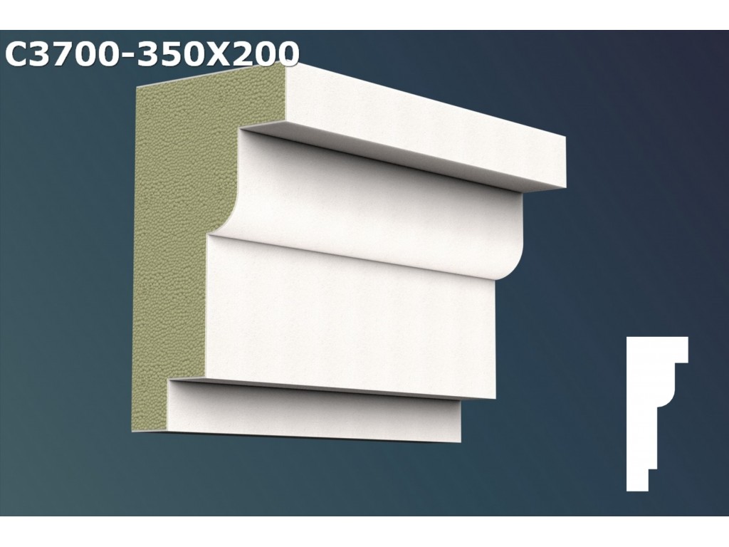 Cornisa decorativa din polistiren JC055 - 35x20x200cm