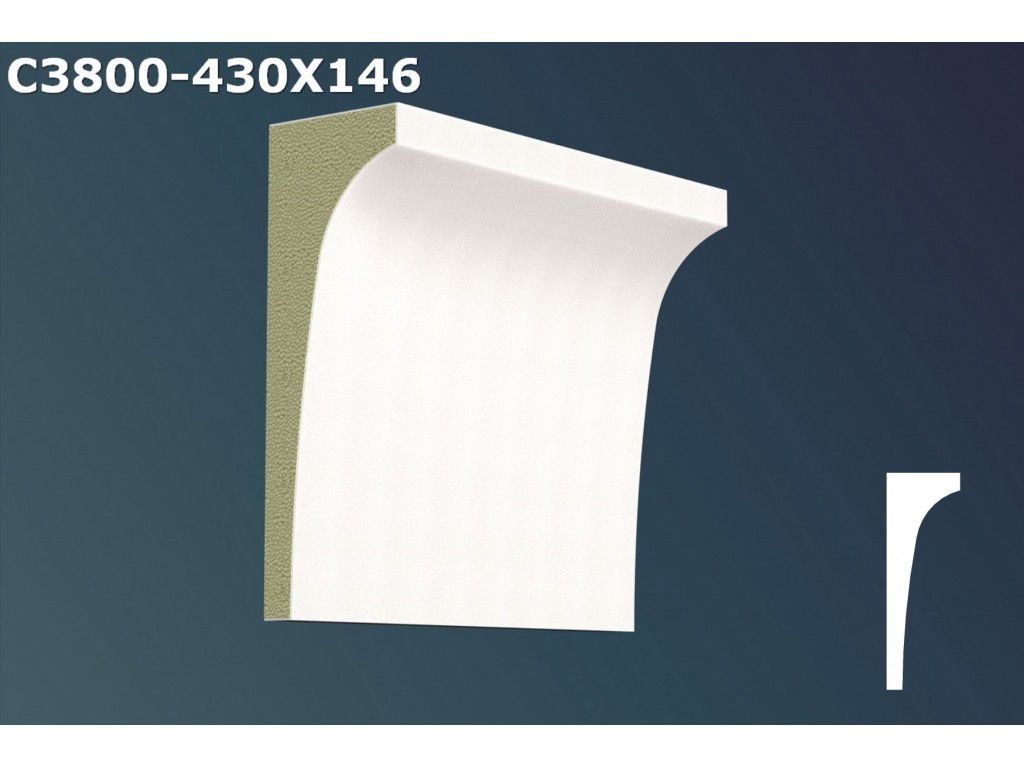 Cornisa decorativa din polistiren JC056 - 43x14.6x200cm