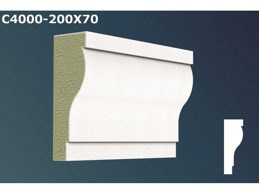 Cornisa decorativa din polistiren JC058 - 20x7x200cm