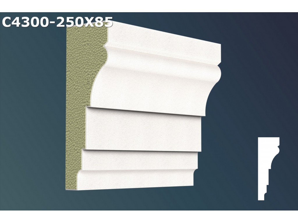 Cornisa decorativa din polistiren JC061 - 25x8.5x200cm