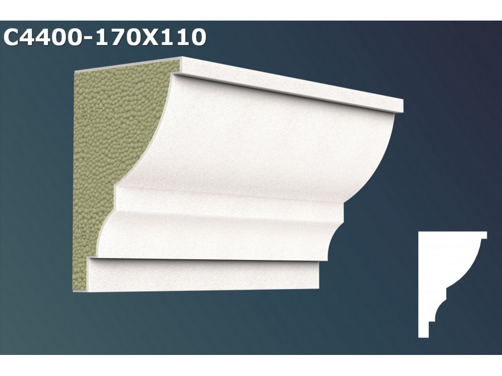 Cornisa decorativa din polistiren JC062 - 17x11x200cm