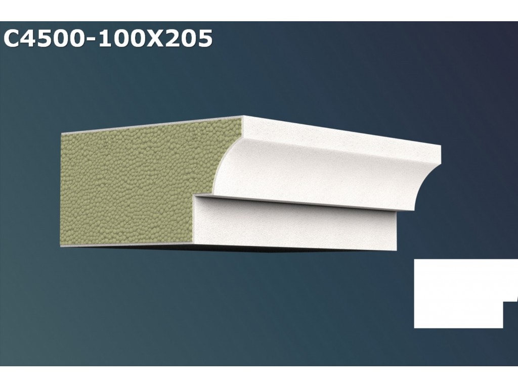 Cornisa decorativa din polistiren JC063 - 10x20.5x200cm