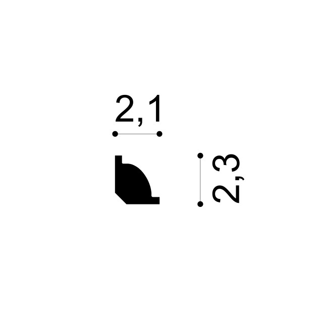 Cornisa decorativa Durotec 01, Dimensiuni: 2.3 x 2.1 x 244 cm, Cezar - imagine 3