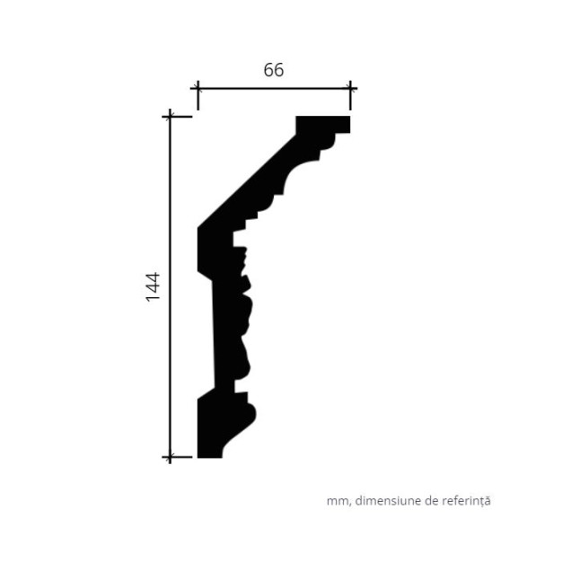 Cornisa decorativa flexibila 1.50.128f, Dimensiuni: 14.4 x 6.6 x 200 cm, Gaudi Decor - imagine 3