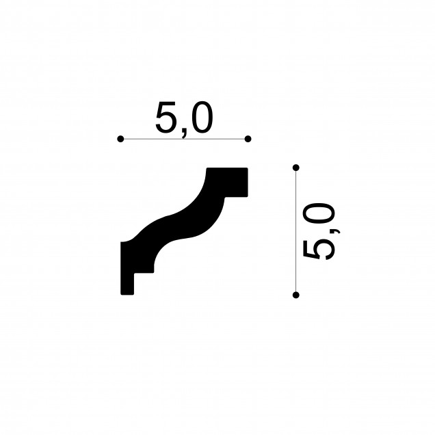 Cornisa decorativa flexibila 6.50.103f, Dimensiuni: 5 x 5 x 200 cm, Gaudi Decor - imagine 3