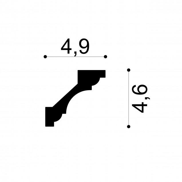 Cornisa decorativa flexibila 6.50.115f, Dimensiuni: 4.9 x 4.6 x 200 cm, Gaudi Decor - imagine 3