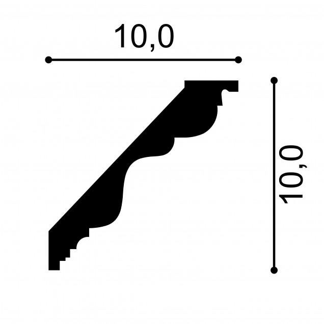 Cornisa decorativa flexibila MDB108F, 200 X 10 X 10 cm, Mardom Decor - imagine 3