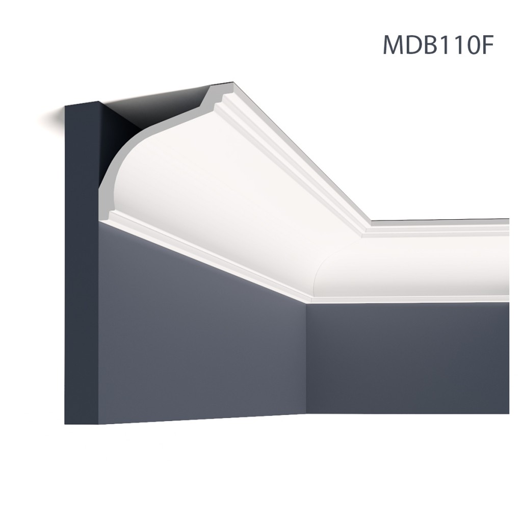 Cornisa decorativa flexibila MDB110F, 200 X 8.9 X 10.6 cm, Mardom Decor - imagine 2