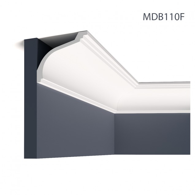 Cornisa decorativa flexibila MDB110F, 200 X 8.9 X 10.6 cm, Mardom Decor