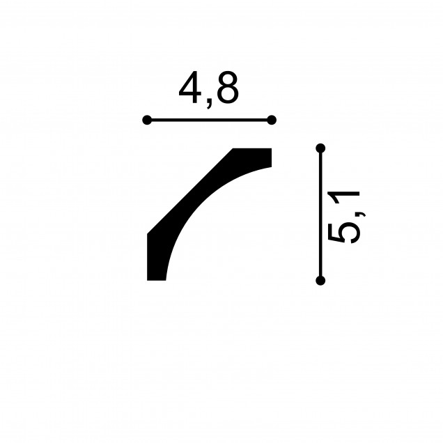 Cornisa decorativa flexibila MDB210F, 200 X 5.1 X 4.8 cm, Mardom Decor - imagine 3