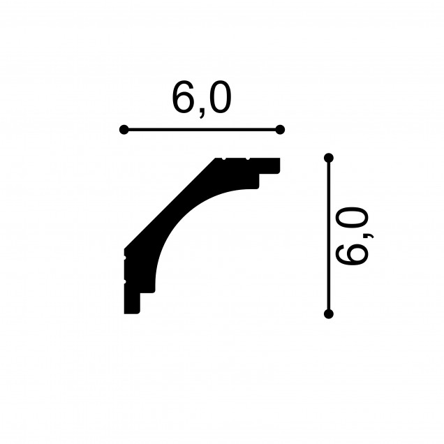 Cornisa decorativa MD145, 200 X 6 X 6 cm, Mardom Decor - imagine 3