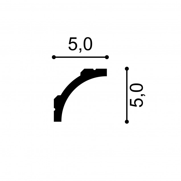 Cornisa decorativa MD210, 200 X 5 X 5 cm, Mardom Decor - imagine 3