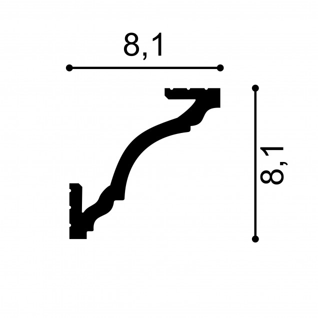 Cornisa decorativa MD213, 200 X 8.1 X 8.1 cm, Mardom Decor - imagine 3