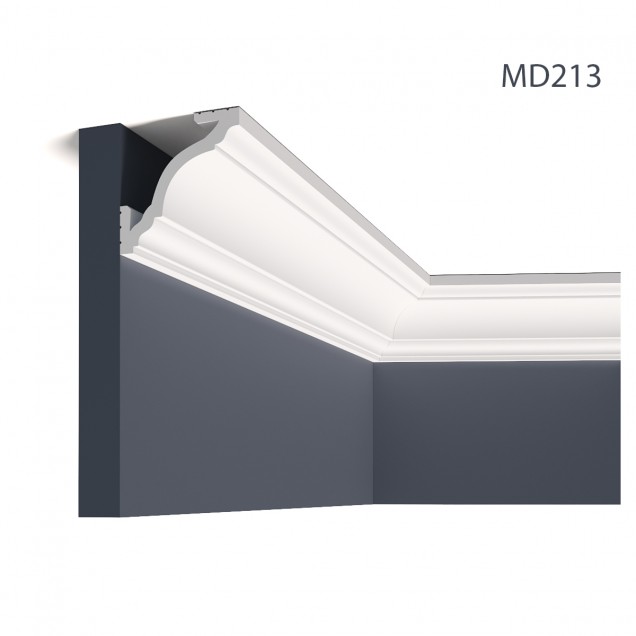 Cornisa decorativa MD213, 200 X 8.1 X 8.1 cm, Mardom Decor