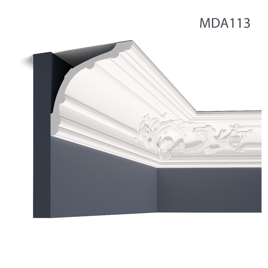 Cornisa decorativa MDA113, 200 X 17 X 17.8 cm, Mardom Decor - imagine 2