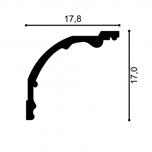 Cornisa decorativa MDA113, 200 X 17 X 17.8 cm, Mardom Decor - imagine 3