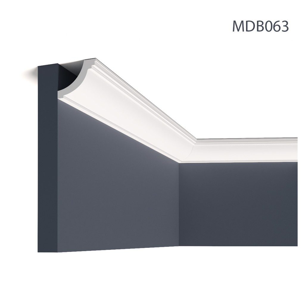 Cornisa decorativa MDB063, 200 X 4.5 X 5.5 cm, Mardom Decor - imagine 2