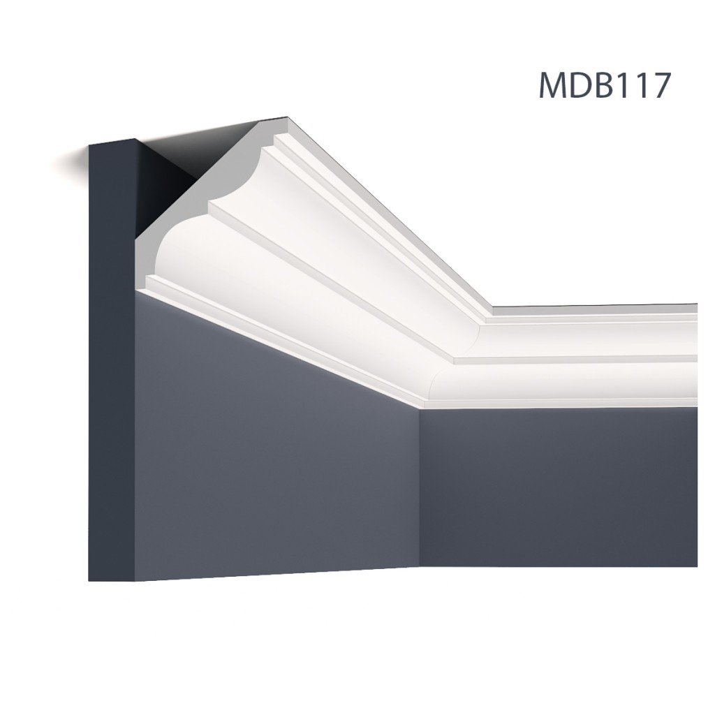 Cornisa decorativa MDB117, 200 X 8.3 X 9.2 cm, Mardom Decor - imagine 2