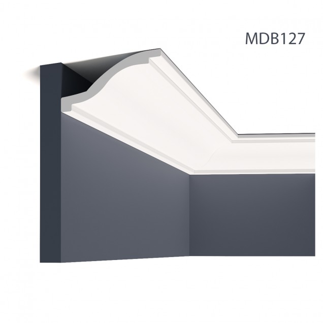 Cornisa decorativa MDB127, 200 X 5.5 X 13.5 cm, Mardom Decor