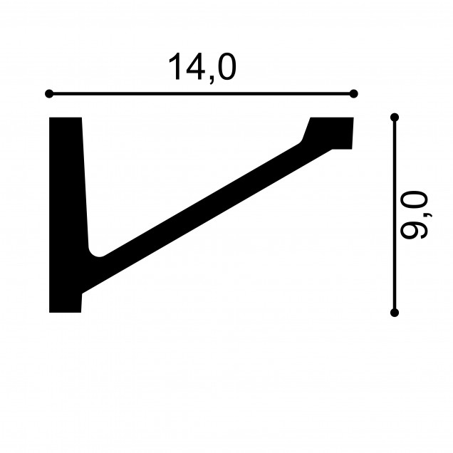 Cornisa decorativa MDB131, 200 X 9 X 14 cm, Mardom Decor - imagine 3