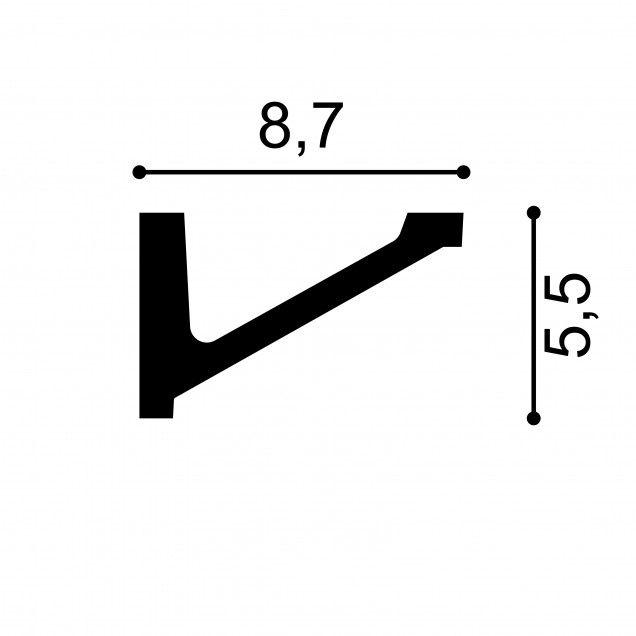 Cornisa decorativa MDB132, 200 X 5.5 X 8.7 cm, Mardom Decor - imagine 3