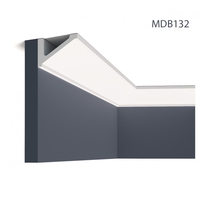Cornisa decorativa MDB132, 200 X 5.5 X 8.7 cm, Mardom Decor