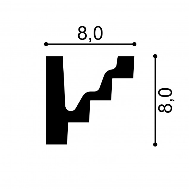 Cornisa decorativa MDB134, 200 X 8 X 8 cm, Mardom Decor - imagine 3