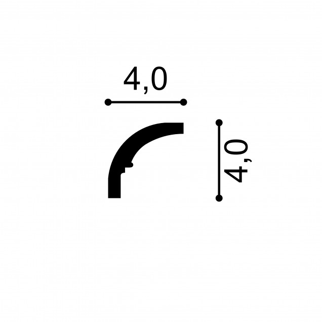 Cornisa decorativa MDB136, 200 X 4 X 4 cm, Mardom Decor - imagine 3
