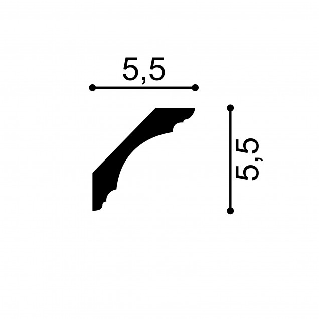 Cornisa decorativa MDB167, 200 X 5.5 X 5.5 cm, Mardom Decor - imagine 3