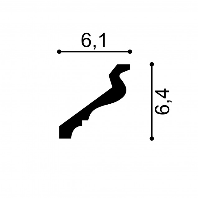 Cornisa decorativa MDB185, 200 X 6.4 X 6.1 cm, Mardom Decor - imagine 3