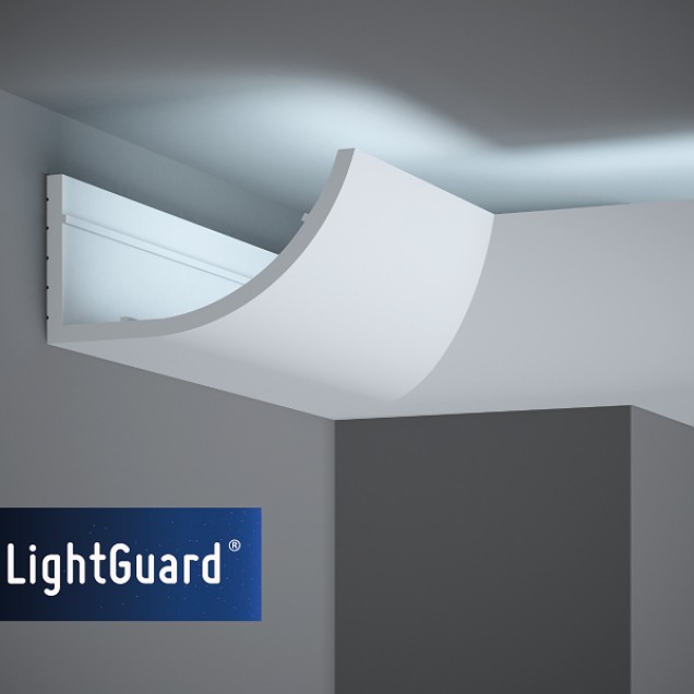 Cornisa decorativa pentru LED MD362, 200 X 17.2 X 8.6 cm, Mardom Decor - imagine 4